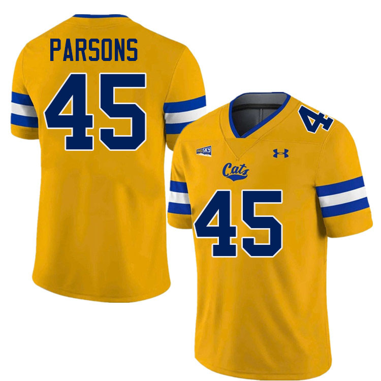 #45 Hunter Parsons Montana State Bobcats Jerseys Football Uniforms Stitched-Navy